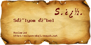 Sólyom Ábel névjegykártya